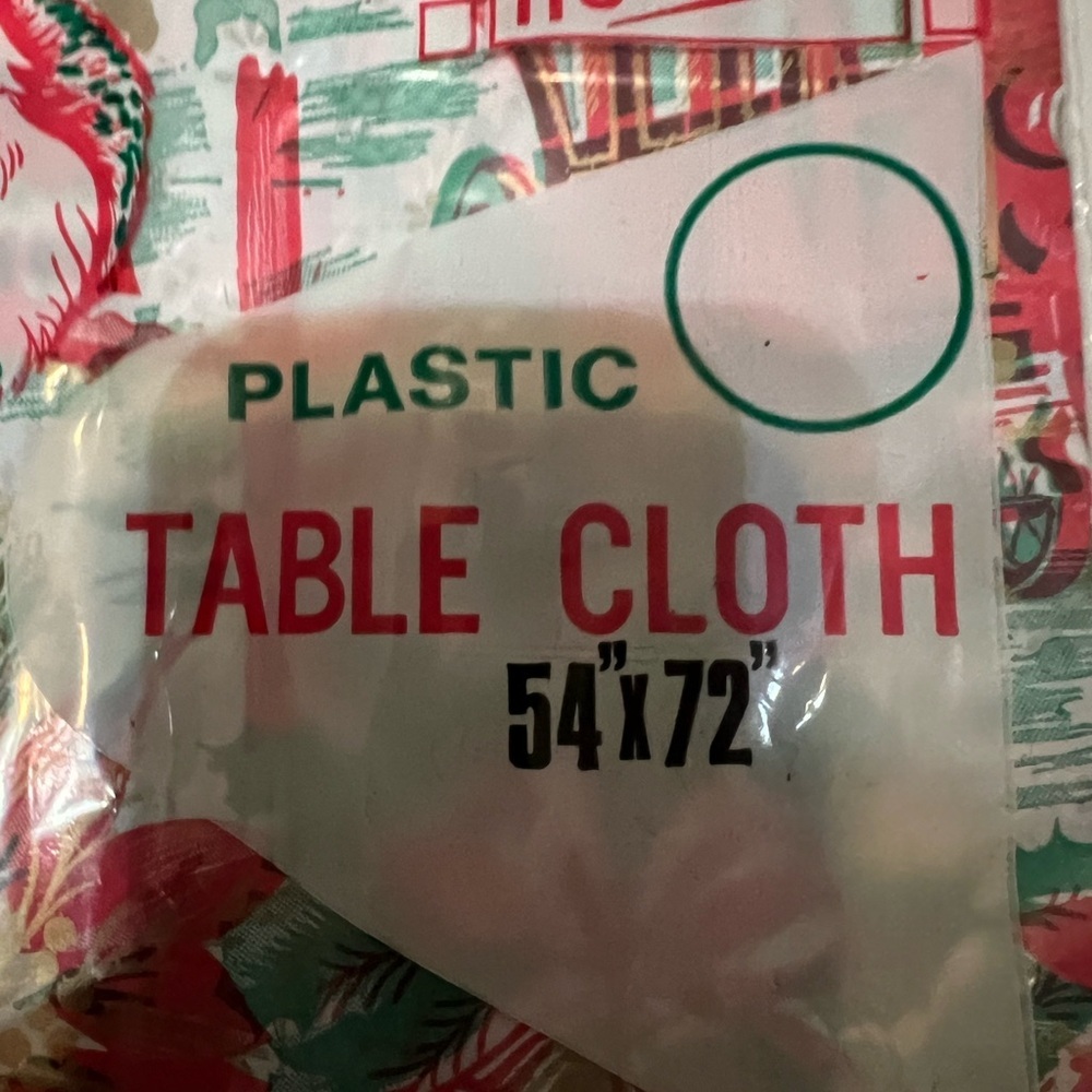 A.L.C. Holiday Decor Red and Green Table Cloth